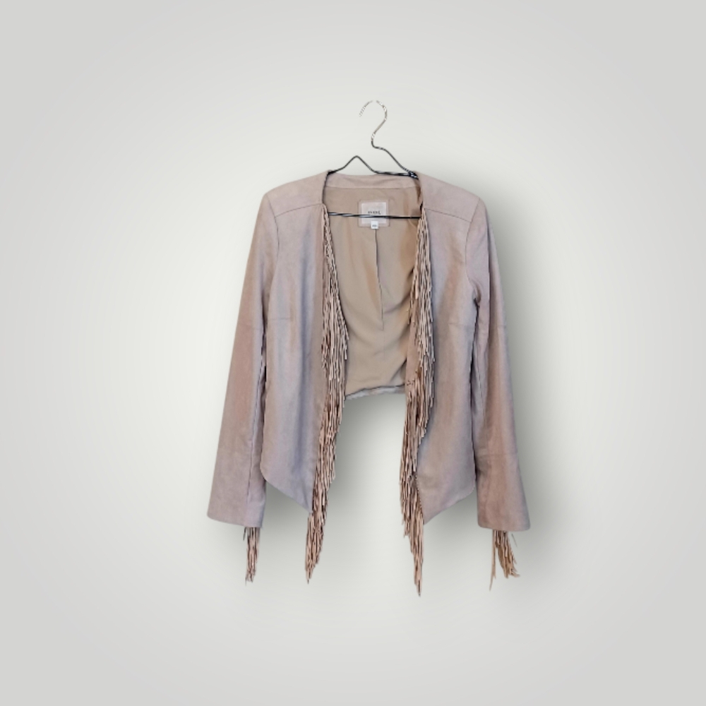 Guess Tan Fringe Women's Blazer - Picture 2 of 6